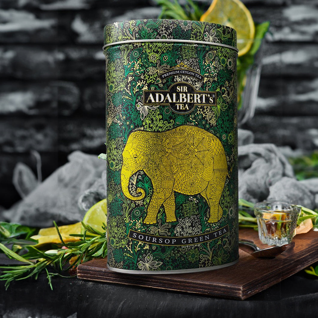 Adalbert's Tea SOURSOP GREEN TEA - liściasta 110g w puszce