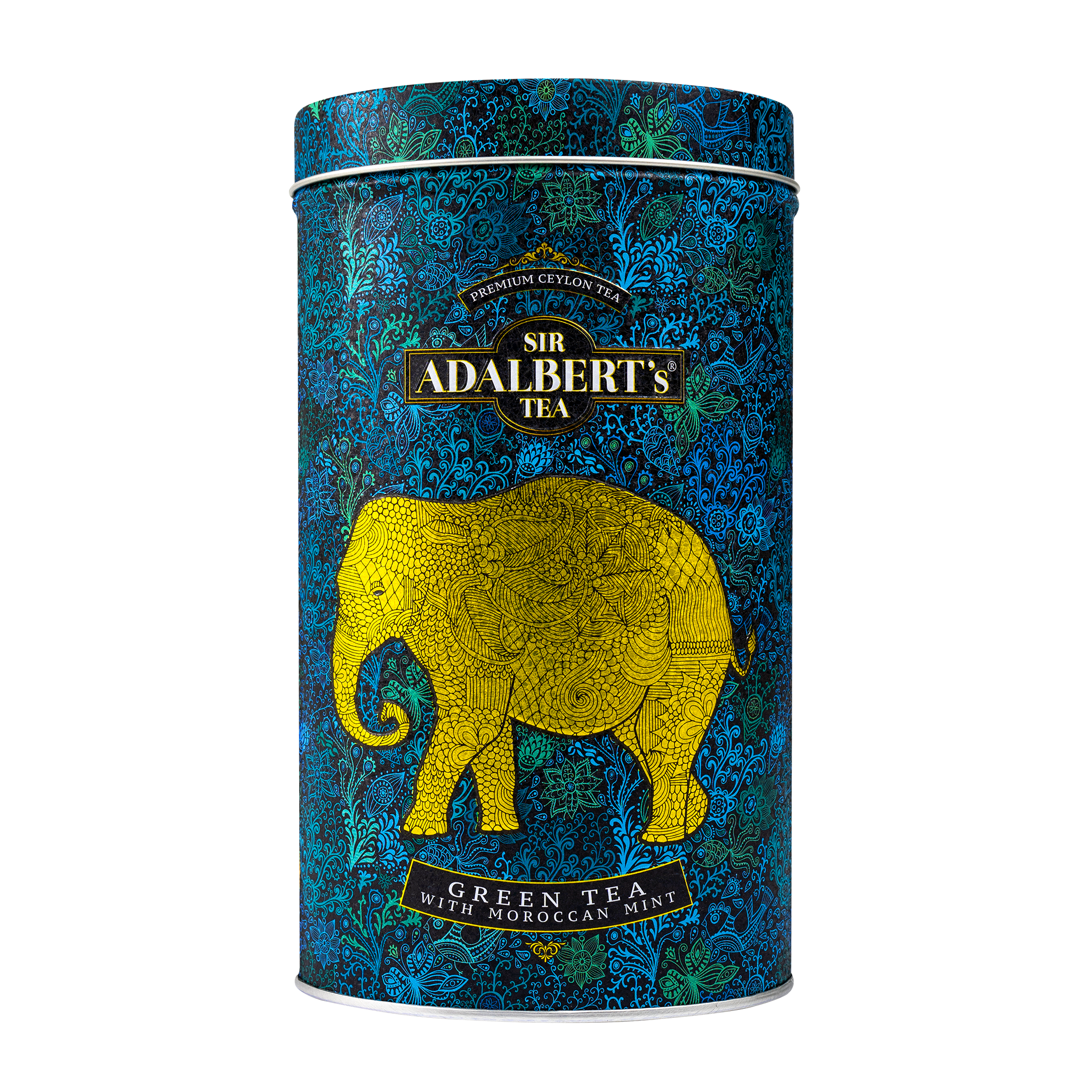 Adalbert's Tea Green Tea With Moroccan Mint - Leaf 110g in a can