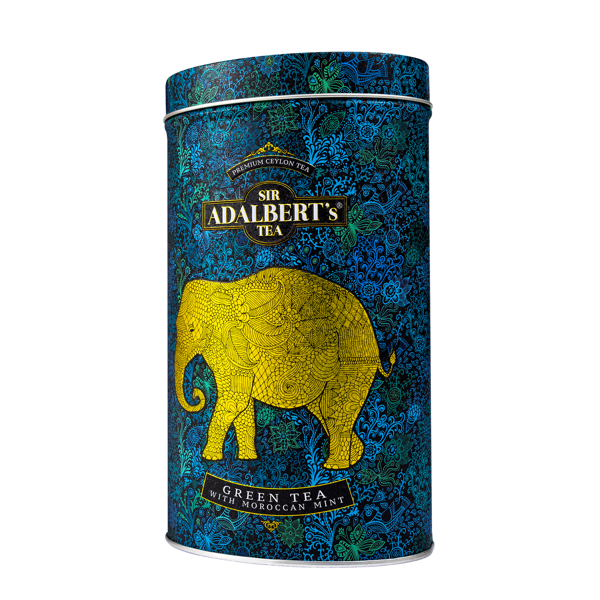 Adalbert's Tea Green Tea With Moroccan Mint - Leaf 110g in a can